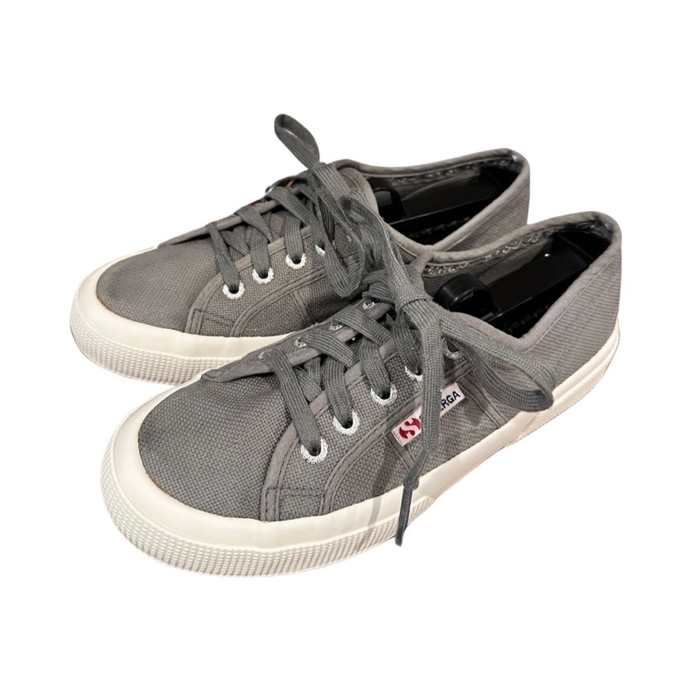Superga Gray Canvas Sneaker in Size 7 (38)
